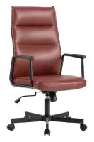 Кресло для руководителя Riva Chair Sten W-263H Бургунди экокожа