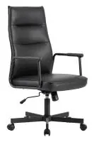 Кресло для руководителя Riva Chair Sten W-263H Черная экокожа